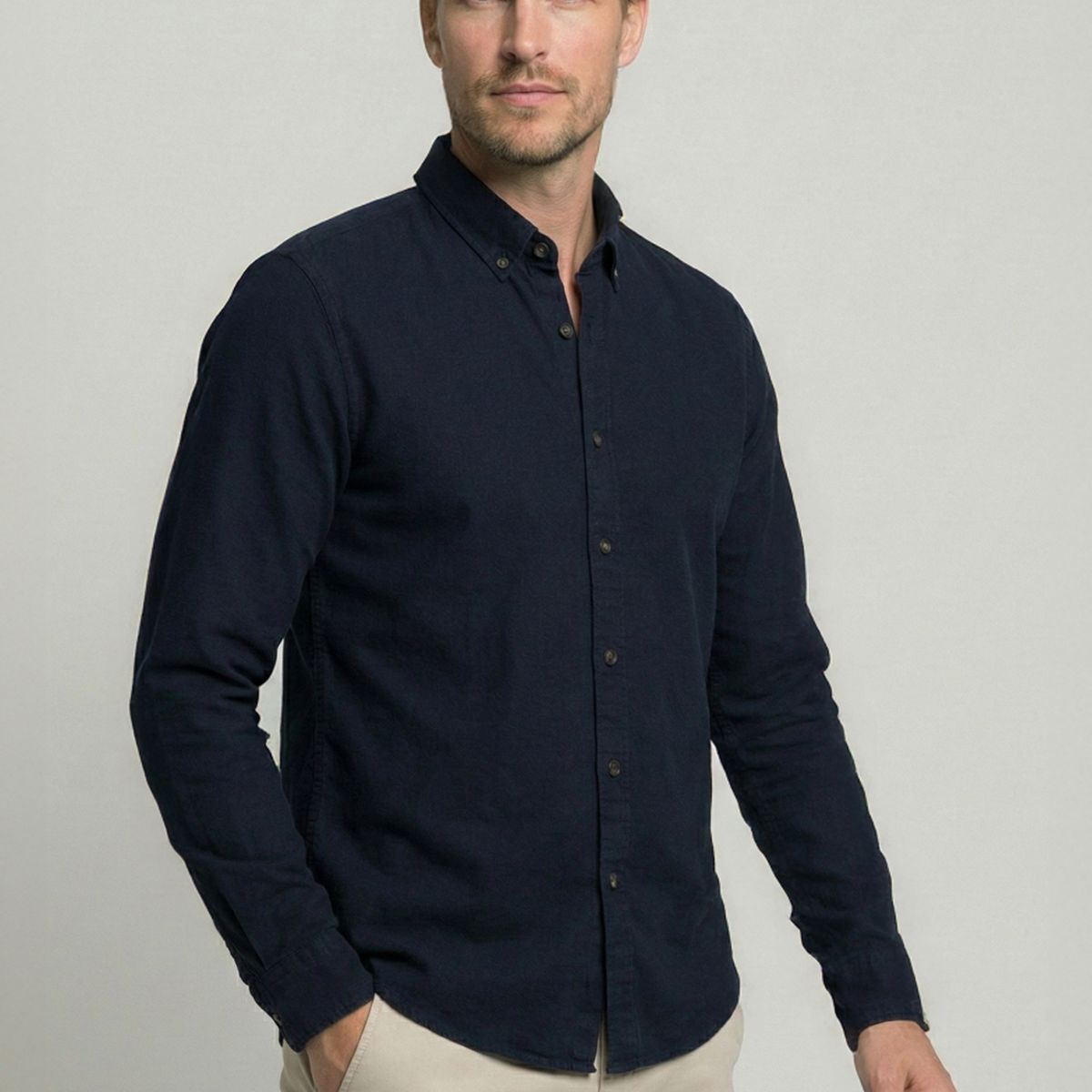 NEW MAN - Camisa Ely Navy New Man