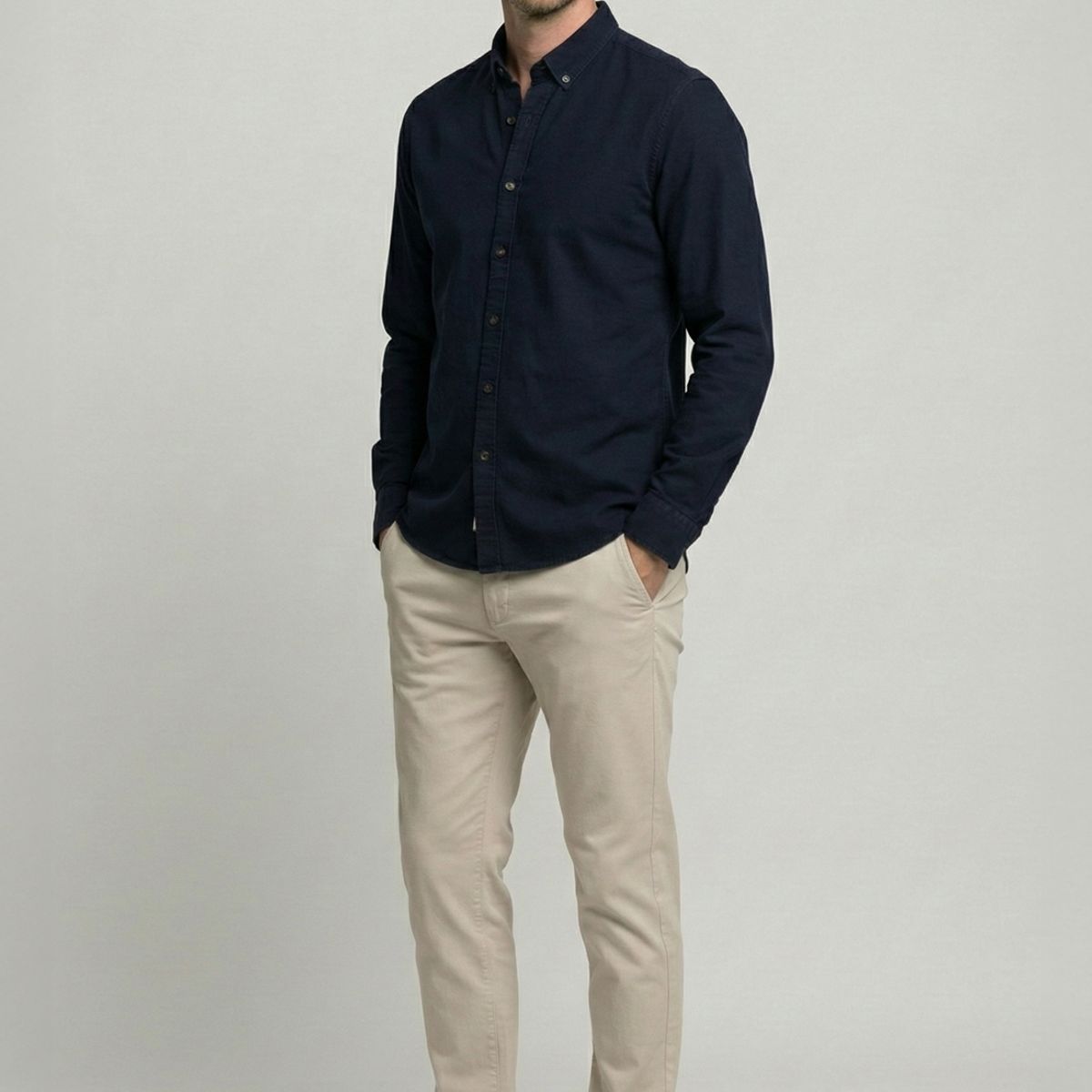 NEW MAN - Camisa Ely Navy New Man