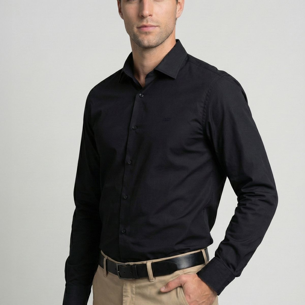 NEW MAN - Camisa London Black New Man