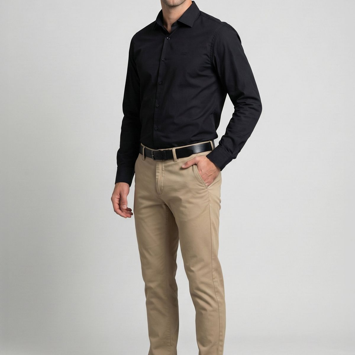 NEW MAN - Camisa London Black New Man