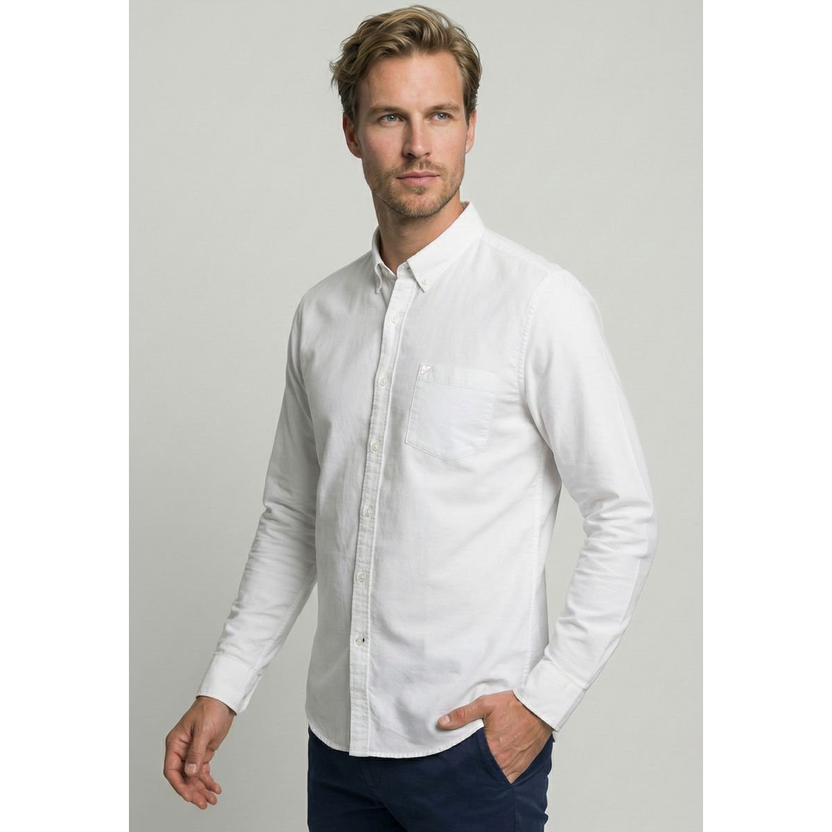 NEW MAN - Camisa Exeter White New Man