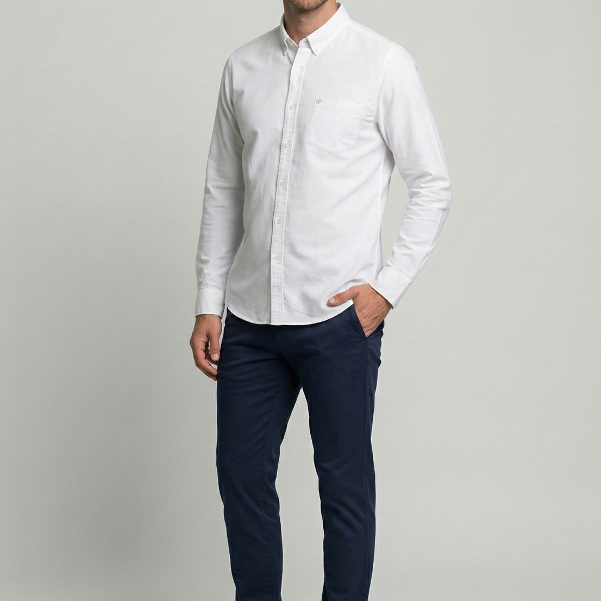 NEW MAN - Camisa Exeter White New Man
