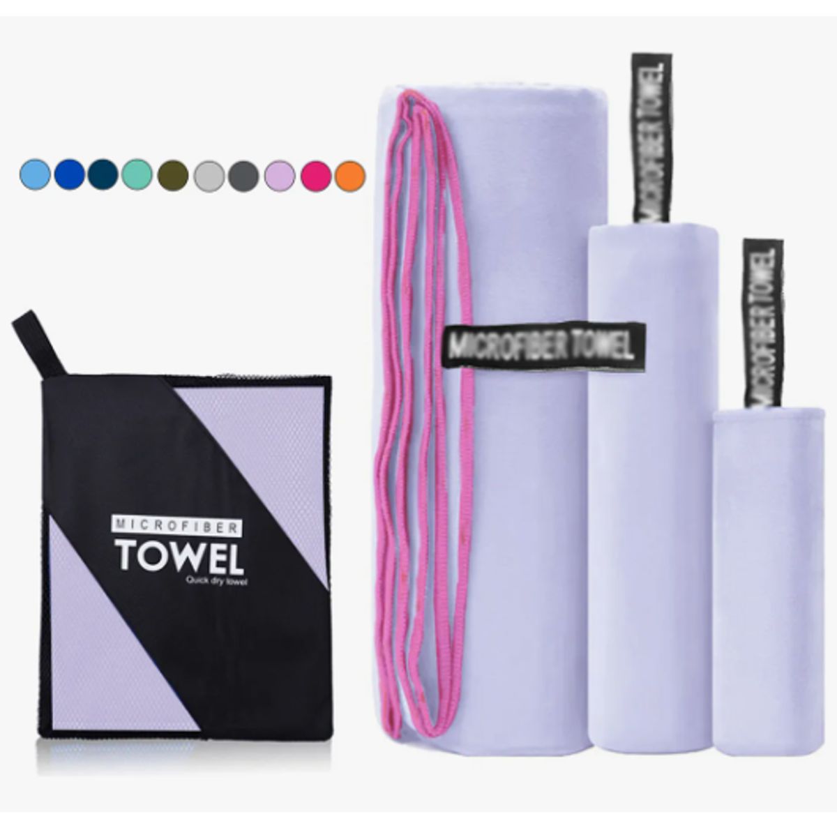 GENERICO - Toalla Baño De Microfibra De Deportiva Y Secado Rápido 3pcs