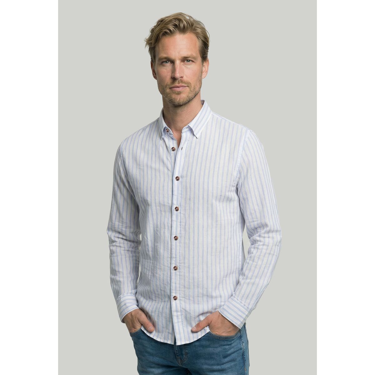 NEW MAN - Camisa Amsterdam Sky New Man