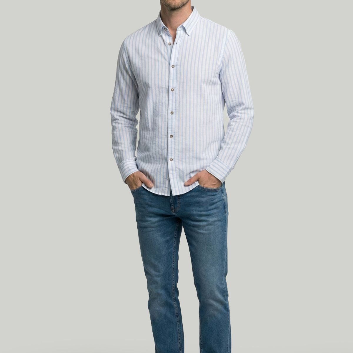 NEW MAN - Camisa Amsterdam Sky New Man