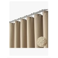 Cortina De Baño Tela + Forro + 12 Ganchos 200 X 180 Juego Az