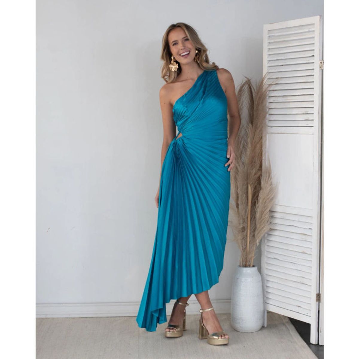 MI PLACARD - Vestido Largo de Fiesta Lucía Turquesa Claro