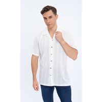 Camisa Hombre Tejida Hilo Texturizada Fit Verano Fashion Calidad 0174