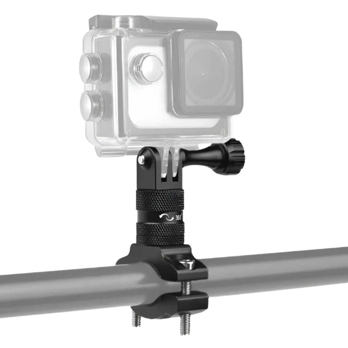 GENERICO - Soporte Manillar 360° Aluminio Bici Para Gopro 13 12 11 10 9 Negro