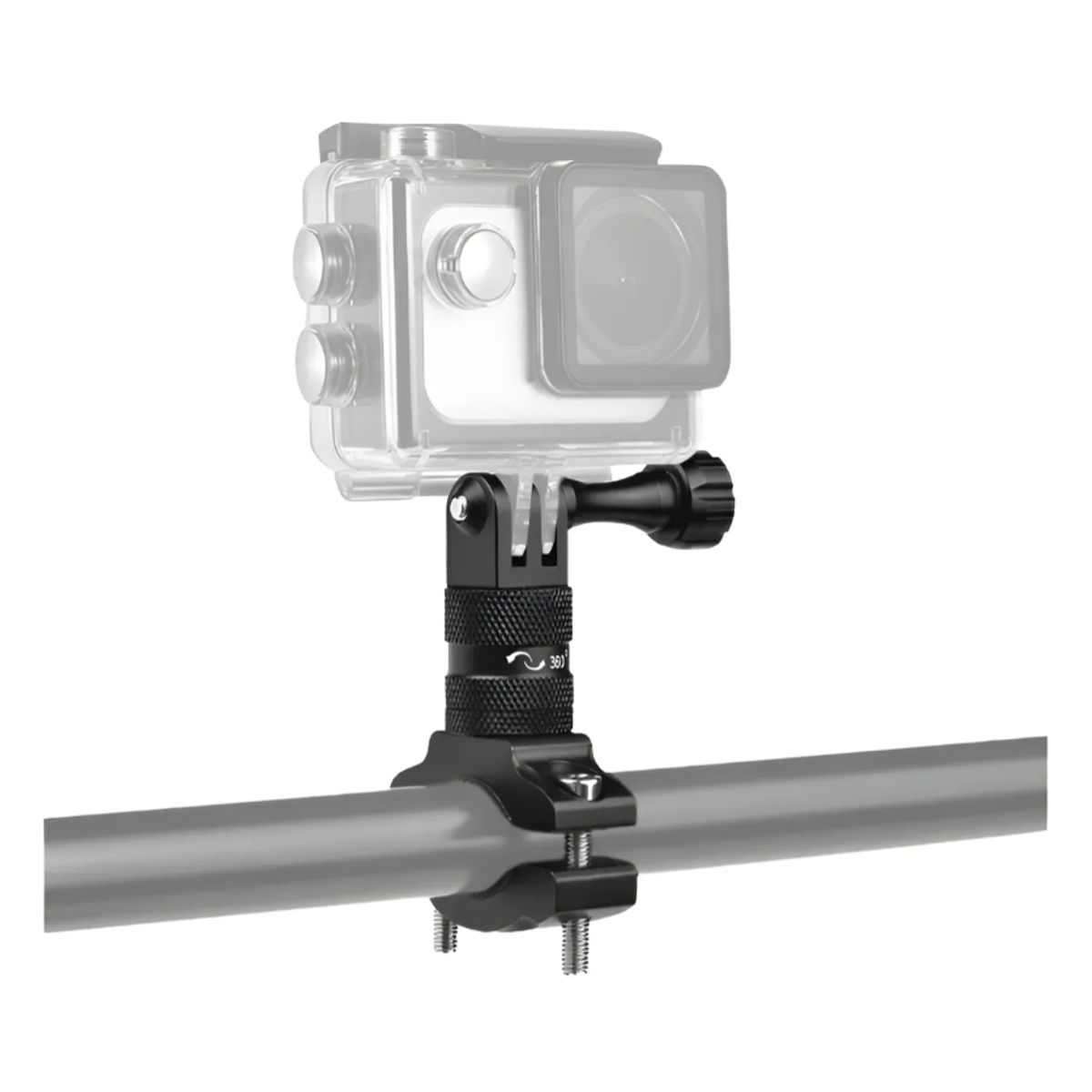 GENERICO - Soporte Manillar 360° Aluminio Bici Para Gopro 13 12 11 10 9 Negro