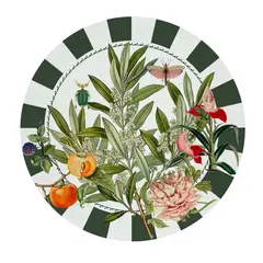 TUYO PRINT - Set 4 Bajoplatos Frutas - 35 cm.- con base -