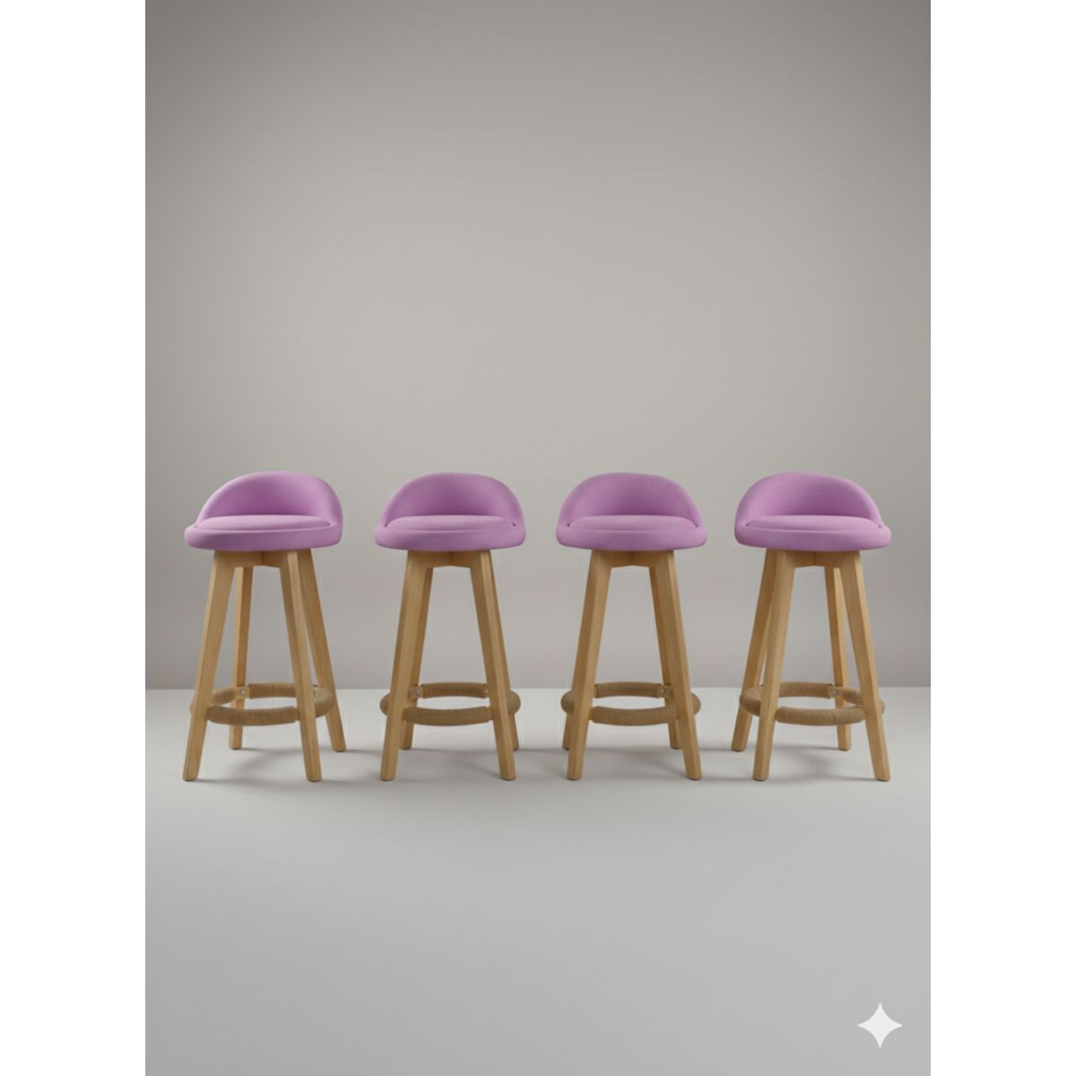 GENERICO - Silla de Bar x 4 Un modelo Marsella Rosado alto 63cm