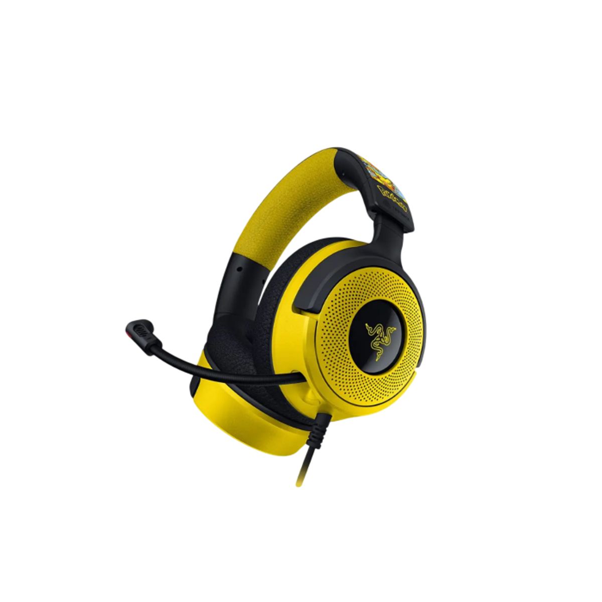 RAZER - Razer Kraken V4 X Pokémon Edition Audífonos Gamer RGB con Micrófono, Sonido Envolvente, USB-C / USB-A, Cableados, Negro Amarillo, Gaming Console y PC