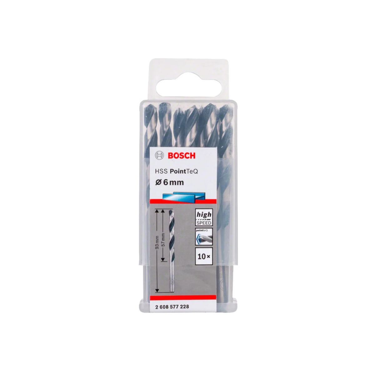 BOSCH - Set 10 Brocas Bosch Metal Pointteq 6.0mm Pack