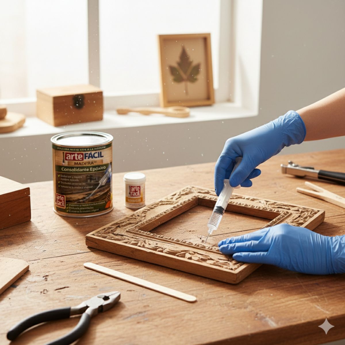GENERICO - REPARADOR MADERA EPÓXICO A+B INCOLORO - ARTEFACIL MANUALIDADES - 300G