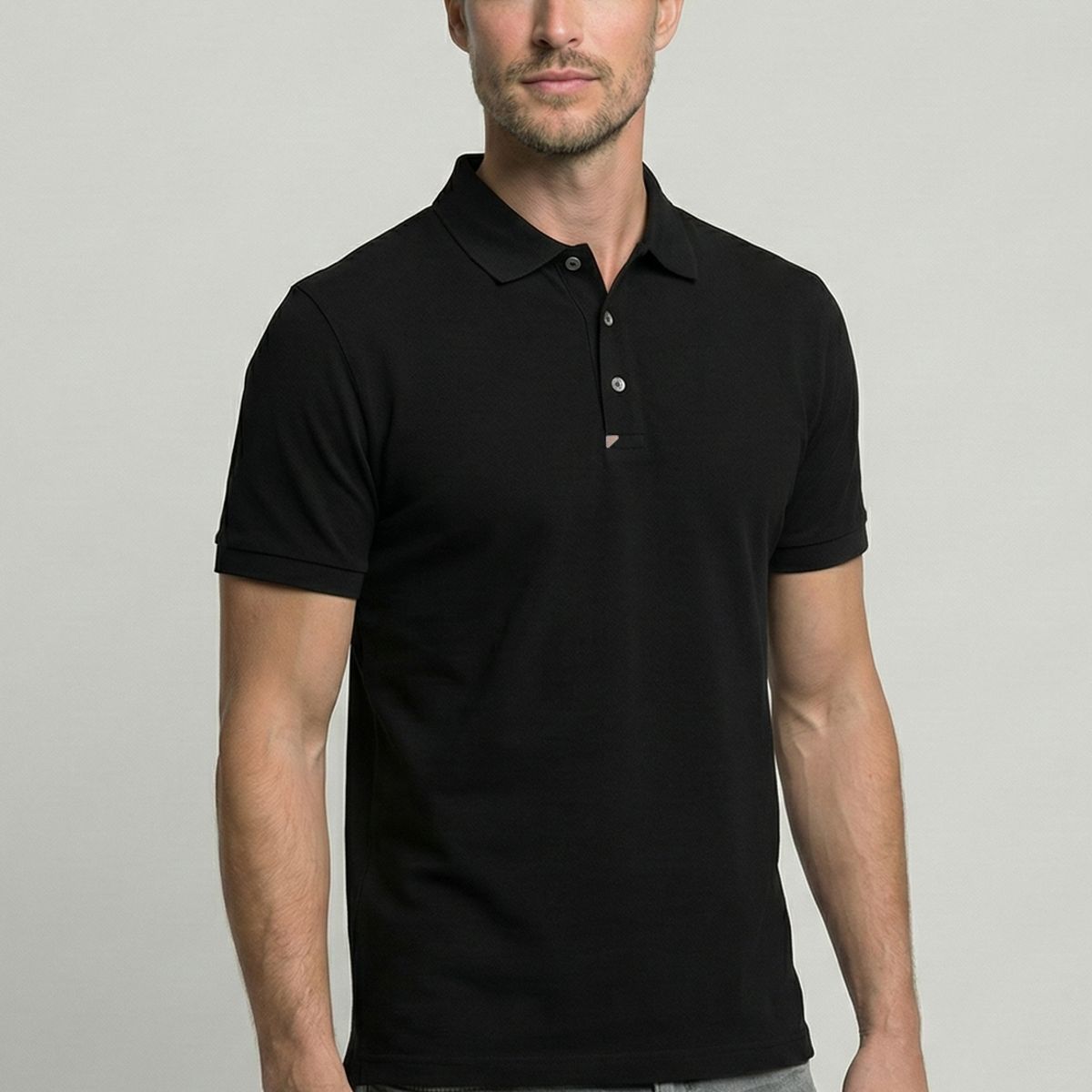 NEW MAN - Polo Nantes Black New Man