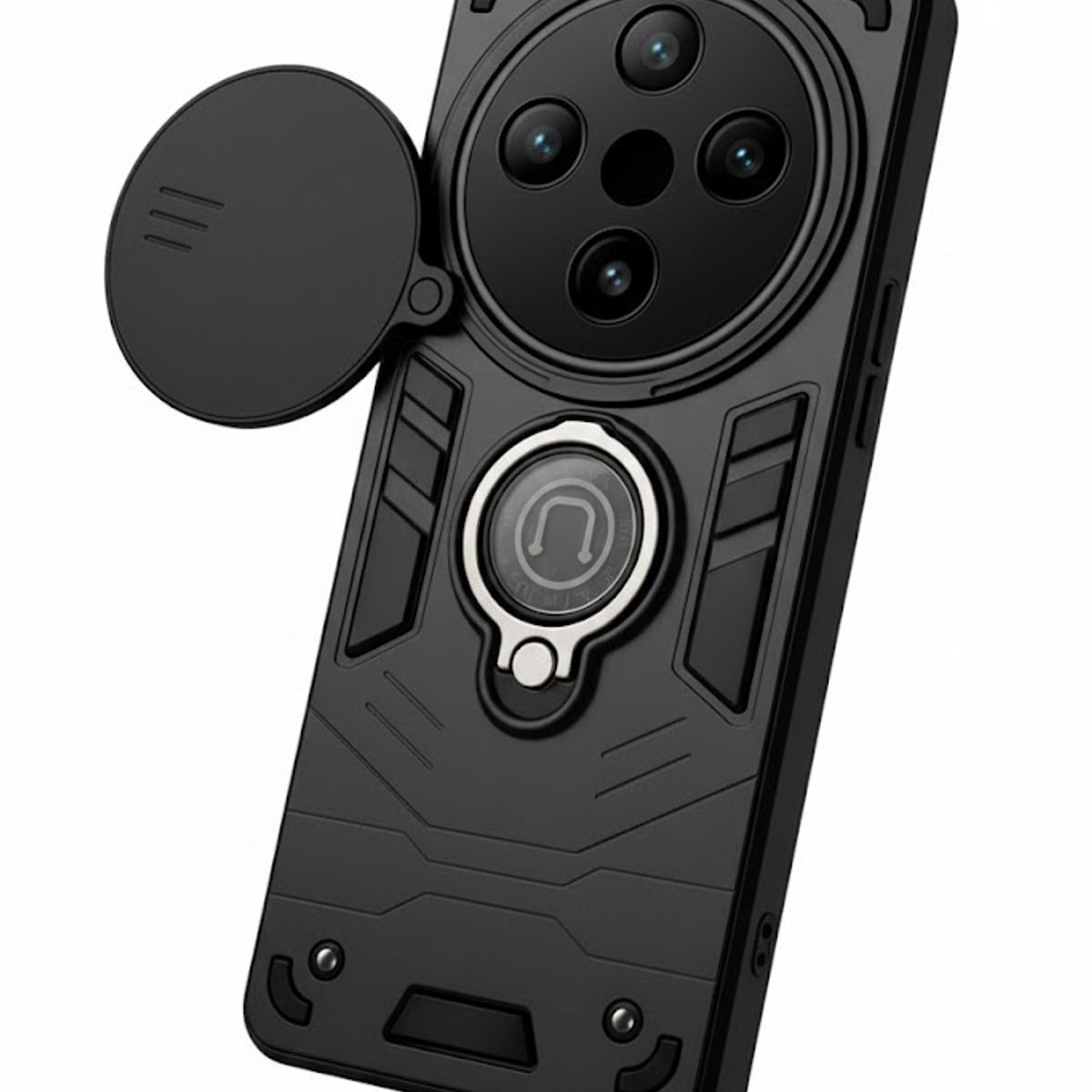 GENERICO - CARCASA PARA HONOR MAGIC 6 LITE ANILLO CUBRE CAMARA COLOR NEGRO