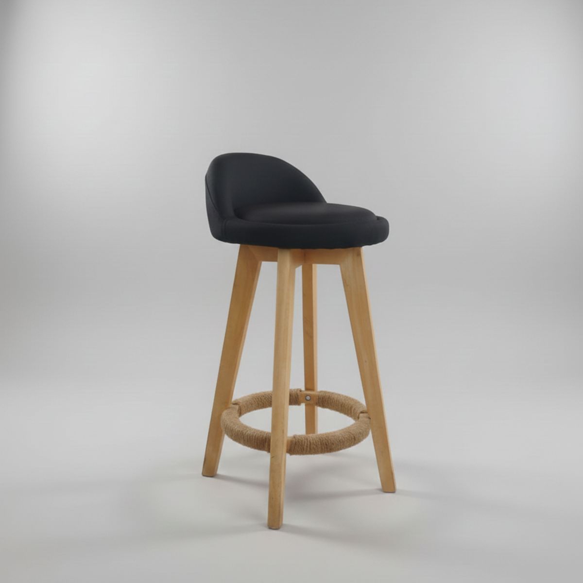GENERICO - Silla de Bar x 2 Un modelo Marsella alto 63cm Negro