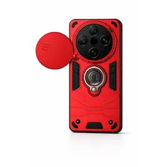GENERICO - CARCASA PARA HONOR MAGIC 6 LITE ANILLO CUBRE CAMARA COLOR ROJO