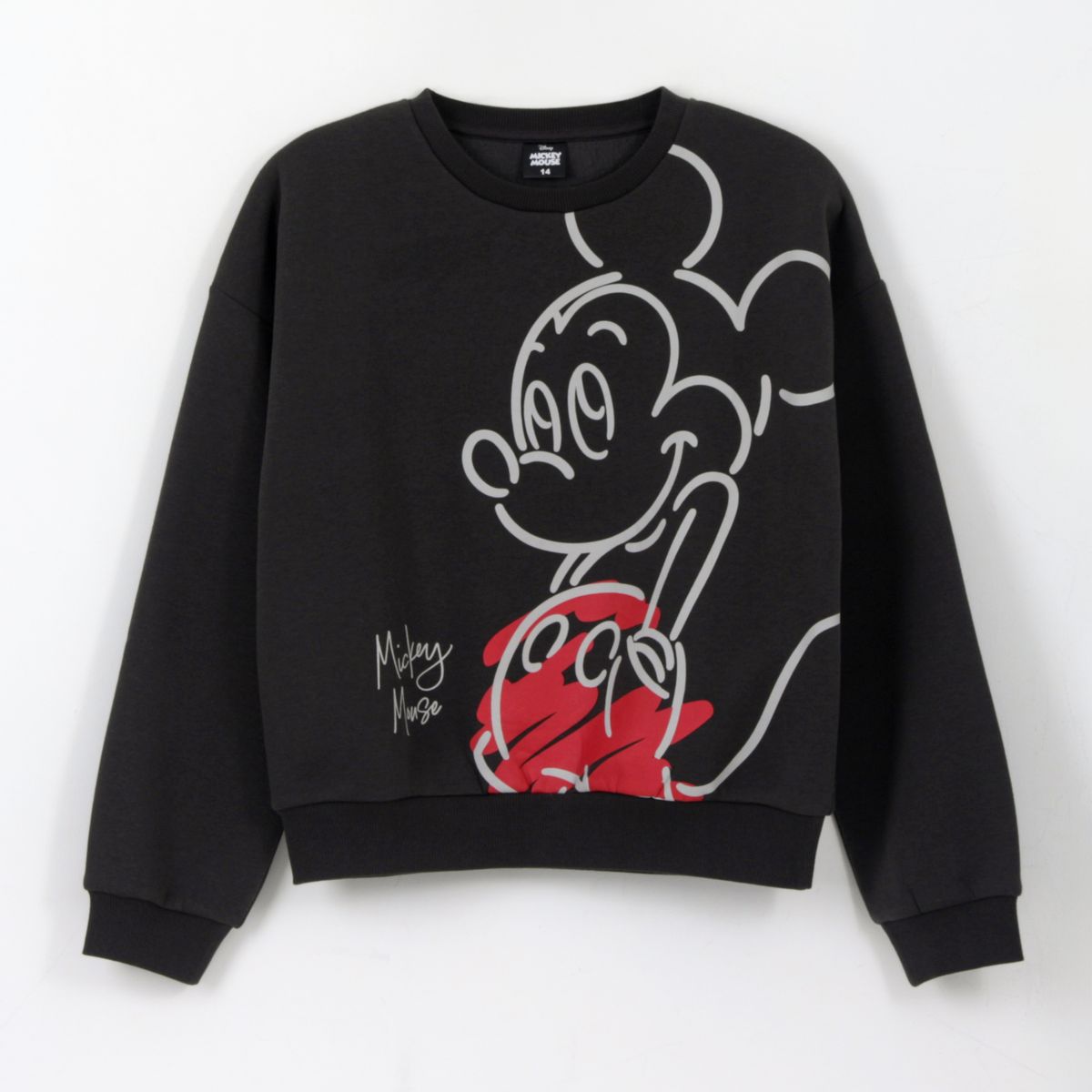 DISNEY - Polerón Cerrado Niña Mickey Lineal Negro Disney