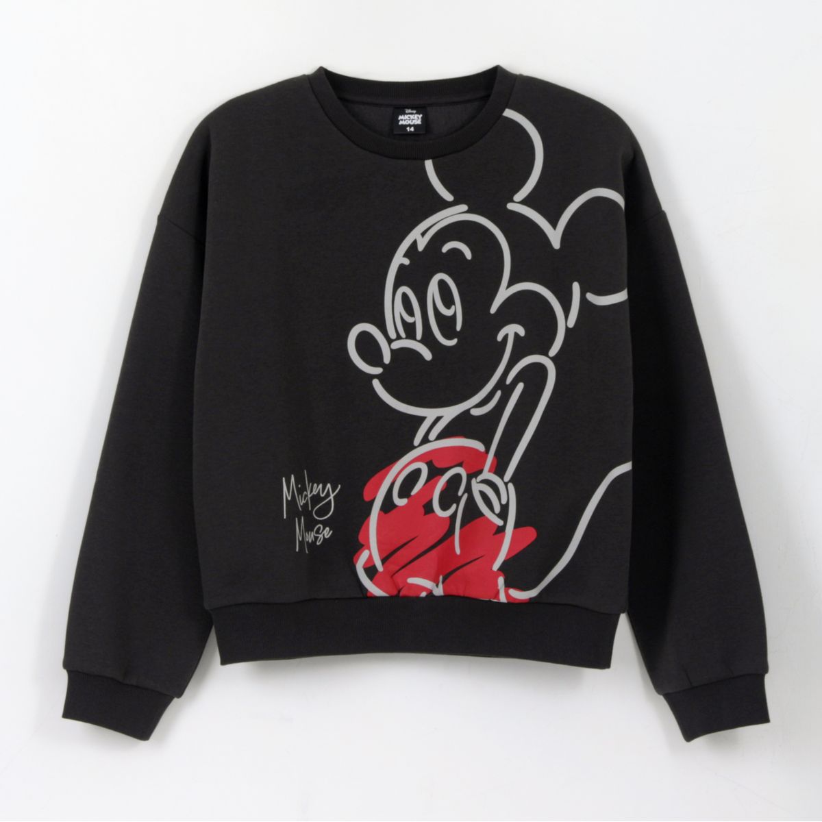 DISNEY - Polerón Cerrado Niña Mickey Lineal Negro Disney