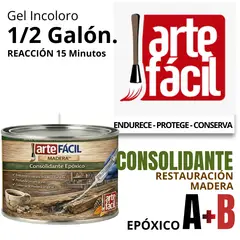 GENERICO - REPARADOR MADERA EPÓXICO A+B INCOLORO - ARTEFACIL MANUALIDADES - MEDIO GALÓN