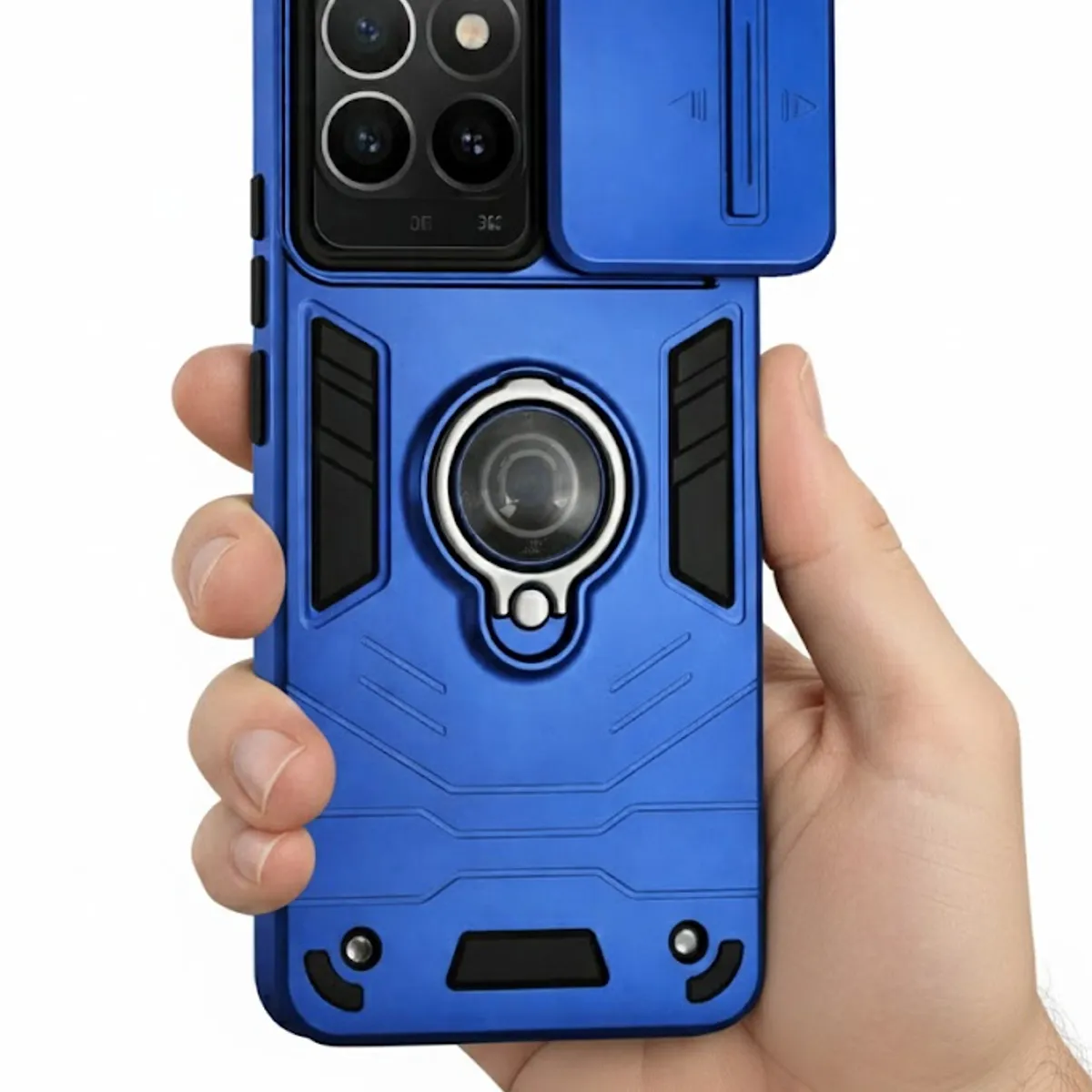 GENERICO - CARCASA PARA MOTOROLA G56 ANILLO CUBRE CAMARA COLOR NEGRO