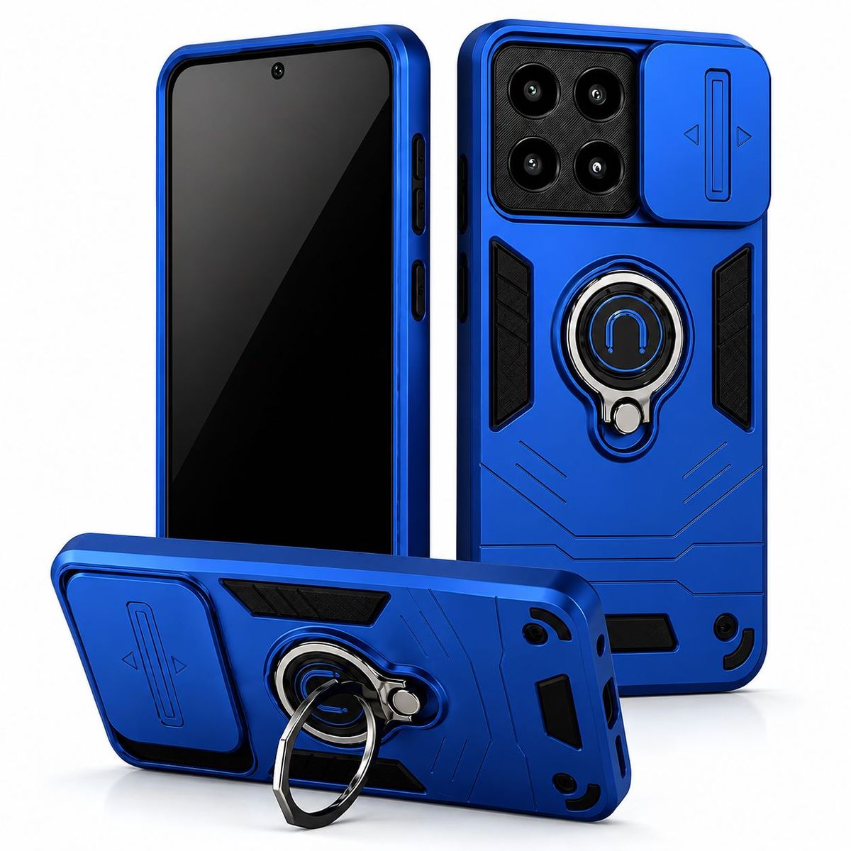 GENERICO - CARCASA PARA MOTOROLA G56 ANILLO CUBRE CAMARA COLOR AZUL