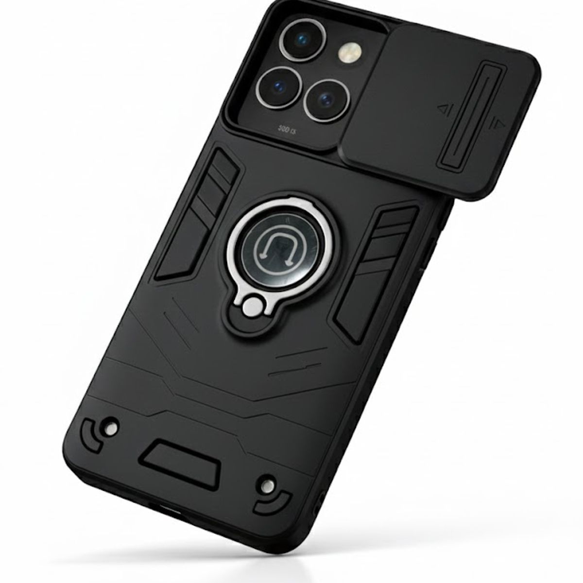 GENERICO - CARCASA PARA MOTOROLA G56 ANILLO CUBRE CAMARA COLOR NEGRO