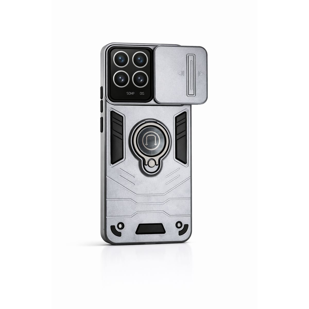 GENERICO - CARCASA PARA MOTOROLA G56 ANILLO CUBRE CAMARA COLOR GRIS