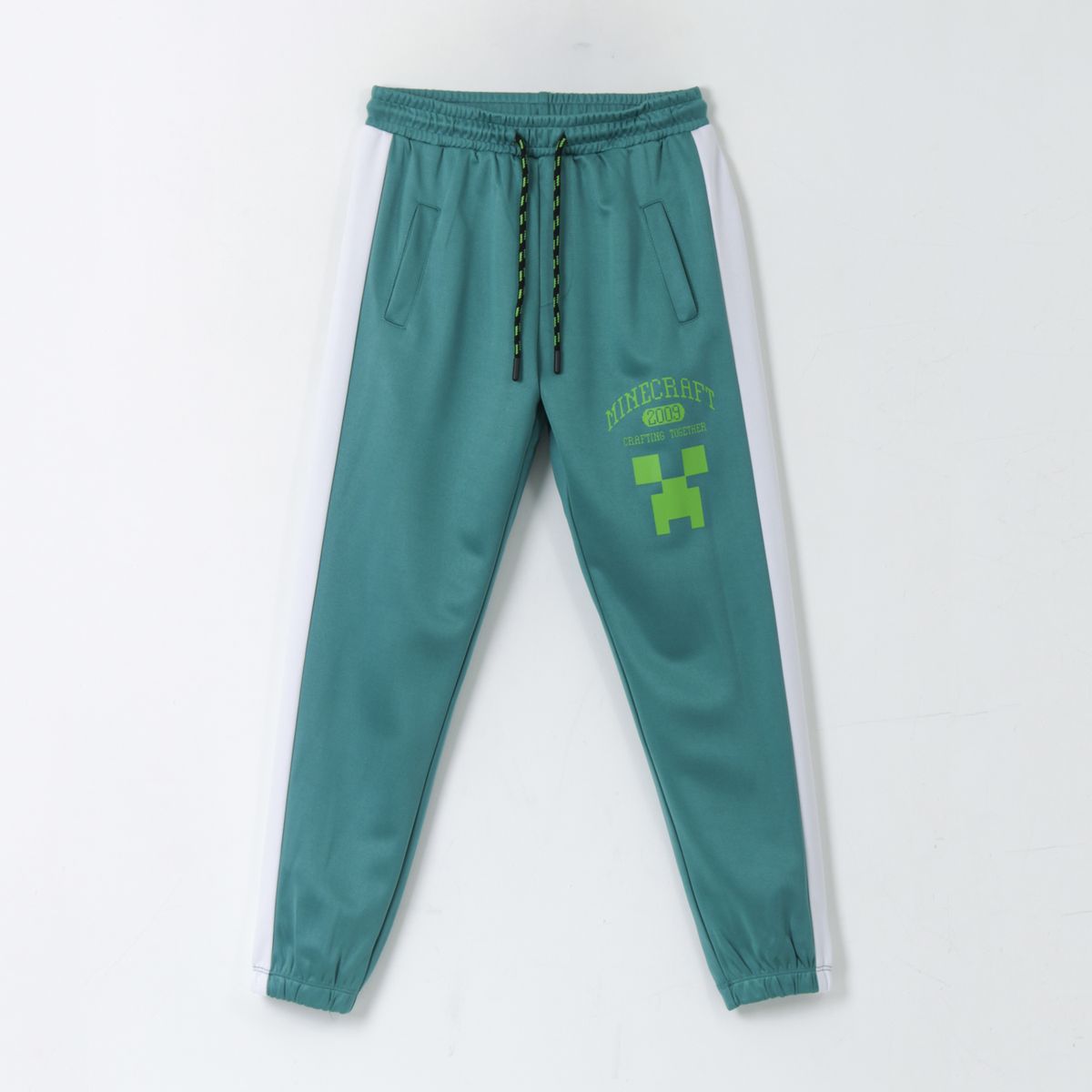 MINECRAFT - Pantalón de Buzo Niño Deportivo Verde Minecraft