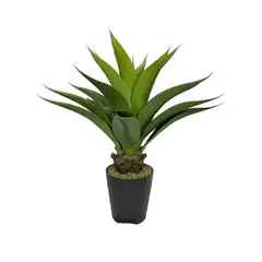 COREL - Agave Con Hoja Cerrada 75cm Artificial - Estilo Natural para Interiores y Vitrinas