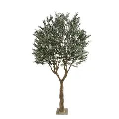 COREL - Árbol Artificial de Olivo 3 metros Artificial - Estilo Natural para Interiores y Vitrinas