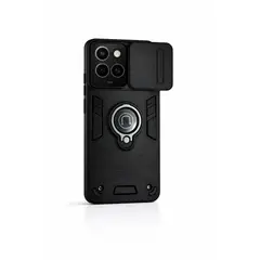 GENERICO - CARCASA PARA MOTOROLA G86 POWER ANILLO CUBRE CAMARA COLOR NEGRO