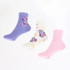 DISNEY - Tripack Calcetines Niña Blanco Minnie & Daisy