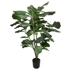 COREL - Árbol Artificial Ficus Lyrata 90cm Artificial - Estilo Natural para Interiores y Vitrinas