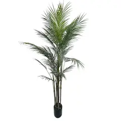 COREL - Areca Hoja Fina 150 cm Artificial - Estilo Natural para Interiores y Vitrinas