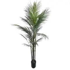 COREL - Areca Hoja Fina 183 cm Artificial - Estilo Natural para Interiores y Vitrinas