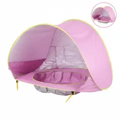 GENERICO - Carpa Piscina De Playa Para Bebe Niños Pegable Uv Rosado