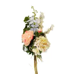 COREL - Arreglo con Hortensia Rosa Artificial - Estilo Natural para Interiores y Vitrinas