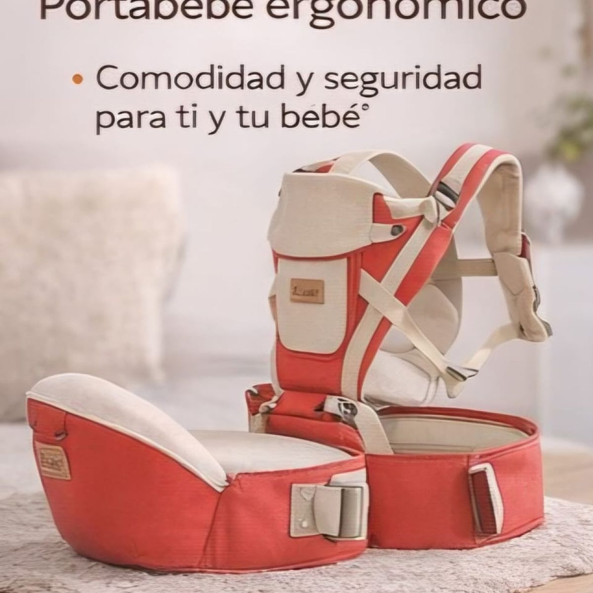 GENERICO - WILIBABY® 3 EN 1 PORTABEBÉ ERGONÓMICO COLOT NARANJO