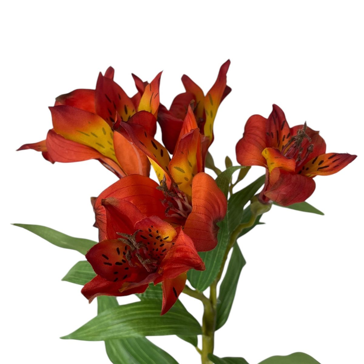 COREL - Astromelia Naranja de 63 cm Artificial - Estilo Natural para Interiores y Vitrinas