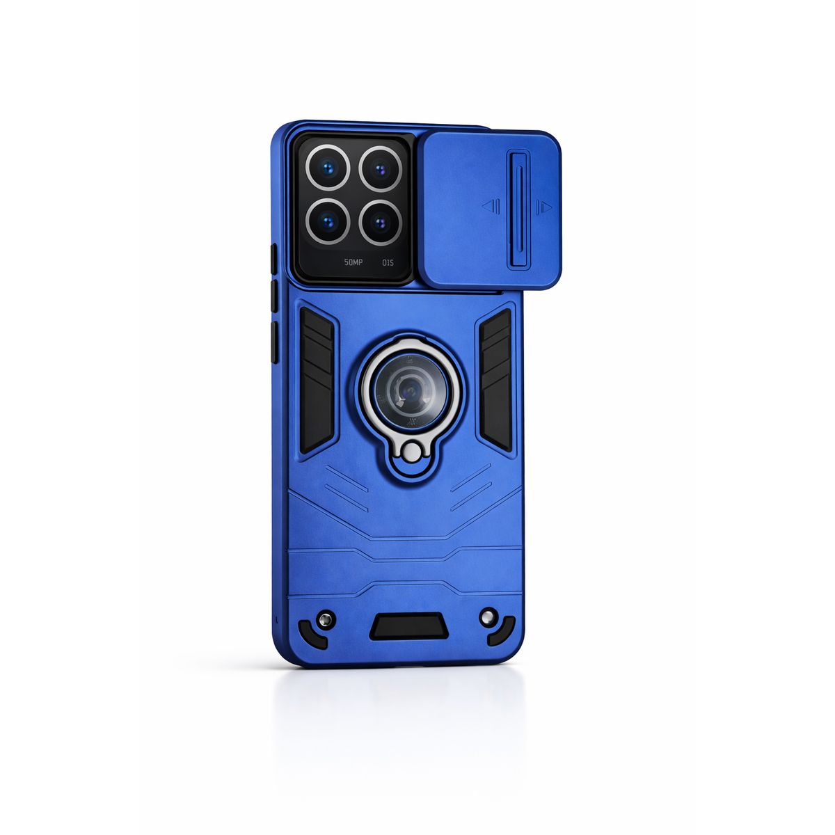 GENERICO - CARCASA PARA MOTOROLA G86 POWER ANILLO CUBRE CAMARA COLOR AZUL