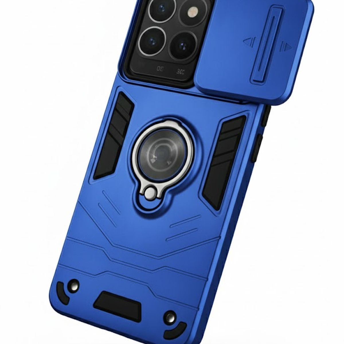 GENERICO - CARCASA PARA MOTOROLA G86 POWER ANILLO CUBRE CAMARA COLOR AZUL