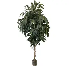 COREL - Ficus Alli 2.1mt Artificial - Estilo Natural para Interiores y Vitrinas