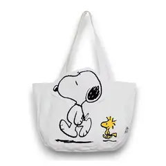 GENERICO - Cartera Bolso De Lona Snoopy Con Cierre (35 X 29 Cm)