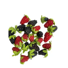COREL - Frambuesas y moras Artificial Artificial - Estilo Natural para Interiores y Vitrinas