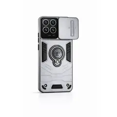 GENERICO - CARCASA PARA MOTOROLA G86 POWER ANILLO CUBRE CAMARA COLOR GRIS