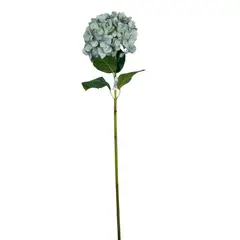 COREL - Hortensia Celeste Lila con Hojas 82cm Artificial - Estilo Natural para Interiores y Vitrinas