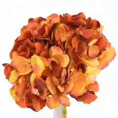 COREL - Hortensia Naranja 50cm Artificial - Estilo Natural para Interiores y Vitrinas
